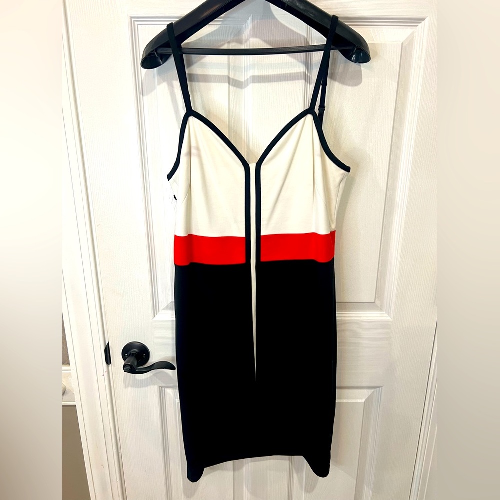 Bebe color block mini dress.